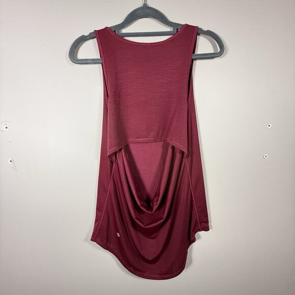 Lululemon Set The Course Top Womens Size 6/8 MED Shirt Top Gym Yoga Raspberry - Picture 3 of 7